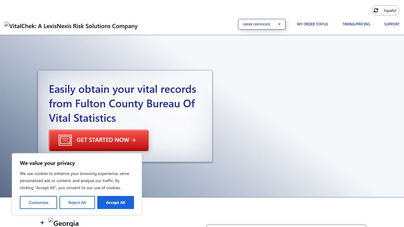 Fulton County Bureau Of Vital Statistics (GA) | Order Certificates - VitalChek
